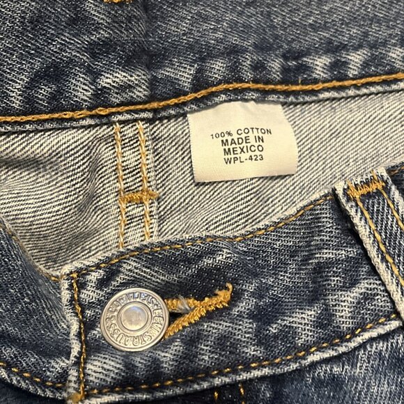 Men's Levis 501 Original Fit Denim Jeans SZ 36x34 Blue Modern Button Fly Red Tab - Picture 8 of 13